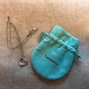 Tiffany Elsa Peretti Open Heart pendant + chain
